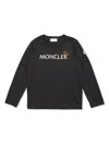Moncler Long Sleeve Logo T-shirt In Blue