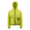 Moncler Logo-print Padded Down Jacket In Yellow