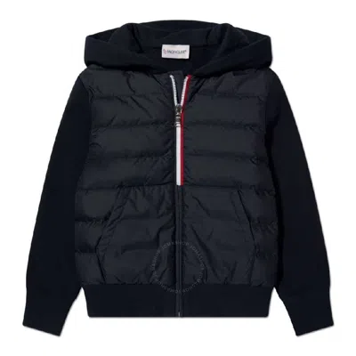 Moncler Long Sleeve Padded Sweatshirt In Blue