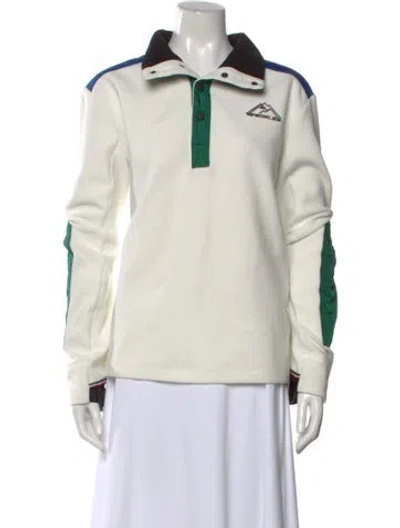 Pre-owned Moncler Long Sleeve Polo In Neutral