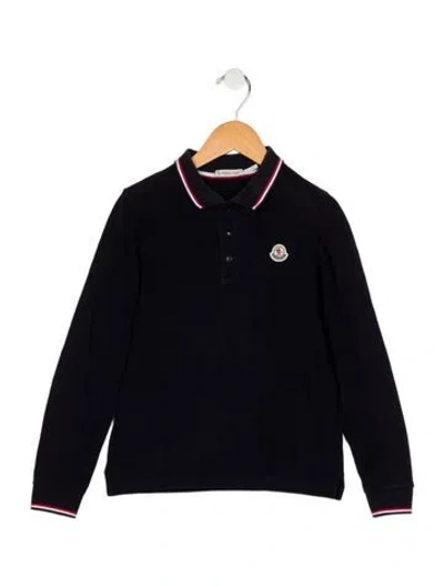 Pre-owned Moncler Kids' Long Sleeve Polo Shirt In Blue