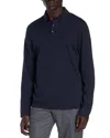 Moncler Men's Cashmere Long-sleeve Polo Shirt In Dark Navy Blue