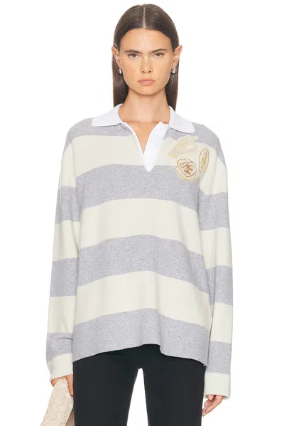 MONCLER LONG SLEEVE POLO SWEATER