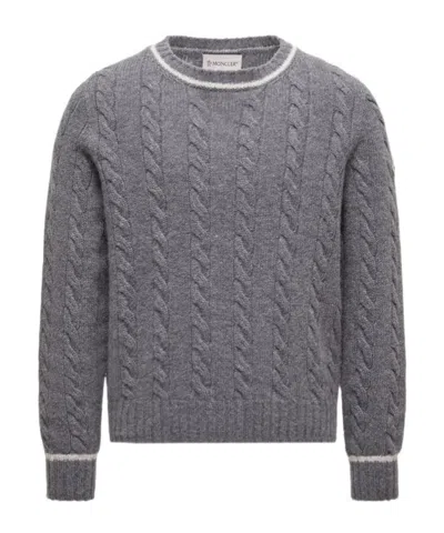Moncler Long Sleeve Sweater In Gray