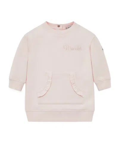 Moncler Long Sleeve Sweater Dress In Pink