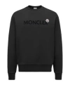 Moncler Crew Neck Cotton Sweatshirt In Black