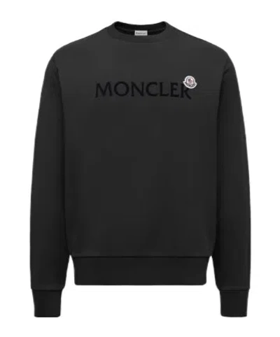 MONCLER MONCLER LOGO PATCH CREWNECK SWEATSHIRT