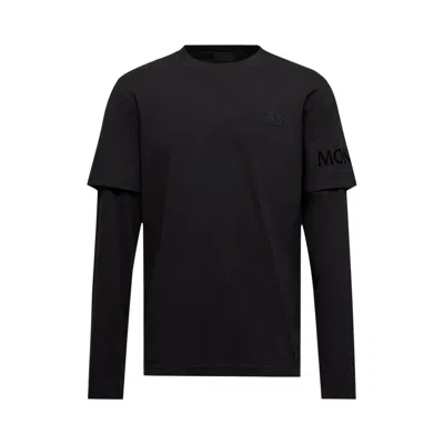 Pre-owned Moncler Long-sleeve T-shirt 'black' | Men's Size L