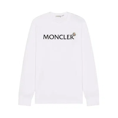 Pre-owned Moncler Long-sleeve T-shirt 'white' | Men's Size Xxl