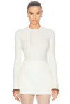 Moncler Long Sleeve Top In White