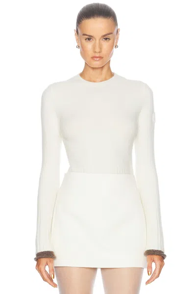 Moncler Long Sleeve Top In White