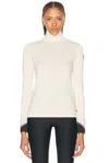 Moncler Polartec Jersey Turtleneck Base Layer In Beige