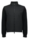 Moncler Long-sleeve Zip-up Cardigan In Black