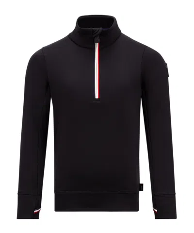 Moncler Long-sleeved Bottomed Shirt In Black