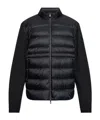 Moncler Long-sleeved Cardigan In Black