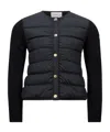 Moncler Long-sleeved Cardigan In Blue