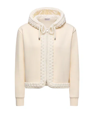 Moncler Long-sleeved Cardigan In White