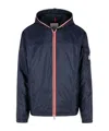 Moncler Zip-up Lightweight Jacket In Blue