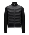 Moncler Men's Navy Stretch Cotton Blend Cardigan In Black