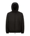 Moncler Polset Hooded Short Down Jacket, Men, Black, Size: 6 In Black