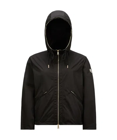 Moncler Long-sleeved Casual Jacket In Black