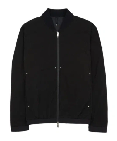 Moncler Long-sleeved Casual Jacket In Black