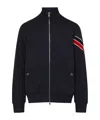 Moncler Stripe-detail Zipped Cardigan In Black