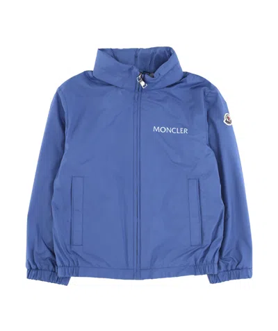 Moncler Long-sleeved Casual Jacket In Blue