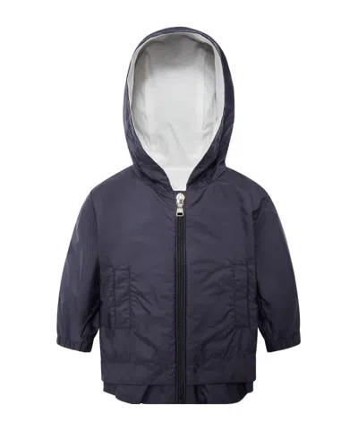 Moncler Long-sleeved Casual Jacket In Blue