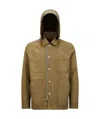 Moncler Guerledan Cotton Gabardine Jacket In Brown