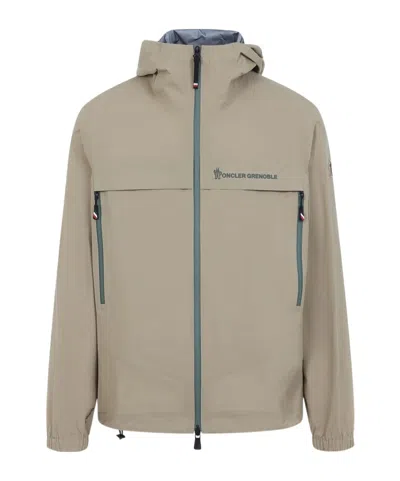 Moncler Long-sleeved Casual Jacket In Nude