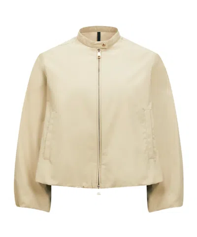 Moncler Long-sleeved Casual Jacket In Nude