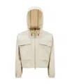 Moncler Sauvan Parka Jacket In Nude