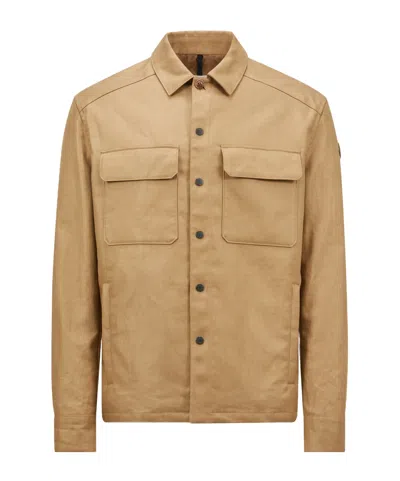 Moncler Long-sleeved Casual Jacket In Nude