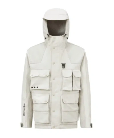 Moncler Long-sleeved Casual Jacket In Nude