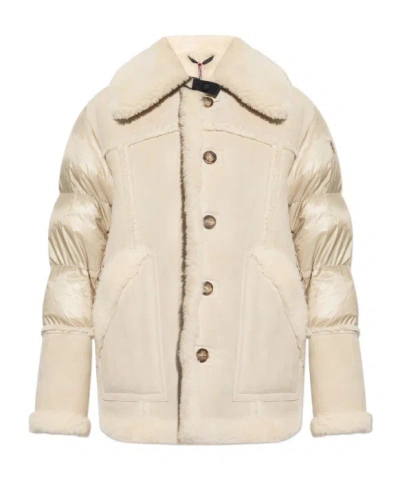 Moncler Long-sleeved Casual Jacket In Nude