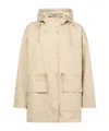Moncler Gaillon Hooded Cotton Parka Beige In Beige