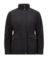Moncler Long-sleeved Coat In Black