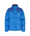 Moncler Verone Reversible Short Down Jacket In Blue