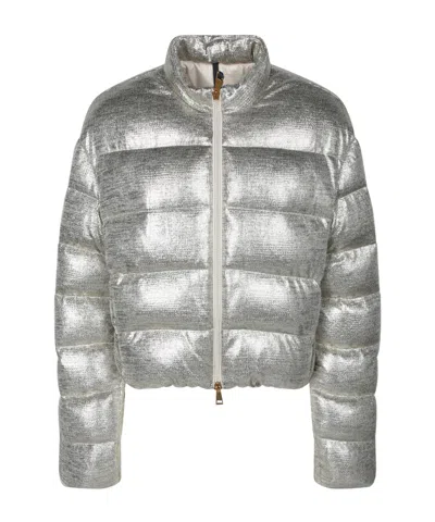 Moncler Long-sleeved Cotton Clothes In Gray