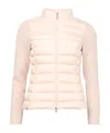 Moncler Two-material Cardigan In Pink