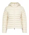 Moncler Ivory Ige Short Hooded Down Jacket In White