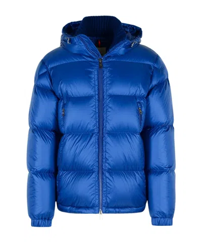 Moncler Long-sleeved Cotton Jacket In Blue