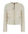 Moncler Long-sleeved Cotton Jacket In Neutral
