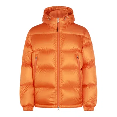 Moncler Long-sleeved Cotton Jacket In Orange