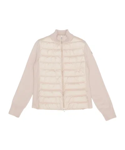 Moncler Long-sleeved Cotton Jacket In Neutral