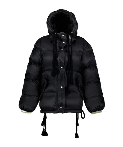 Moncler Long-sleeved Cotton Suit In Black