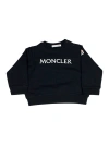 MONCLER LONG-SLEEVED CREW-NECK SWEATSHIRT IN FINE COTTON WITH WRITING ON THE CHEST