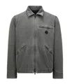 Moncler Surchemise Acate Matelassée En Denim In Black