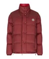 Moncler Verone Reversible Short Down Jacket In Wine Red